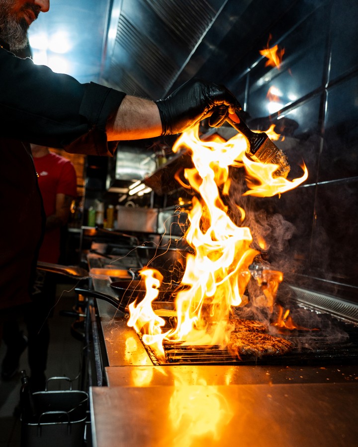 Feuer am Grill